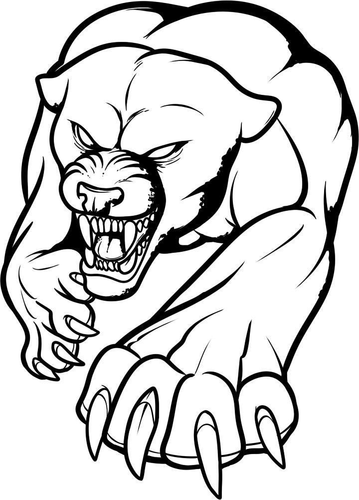 Black Panther Coloring Pages Easy