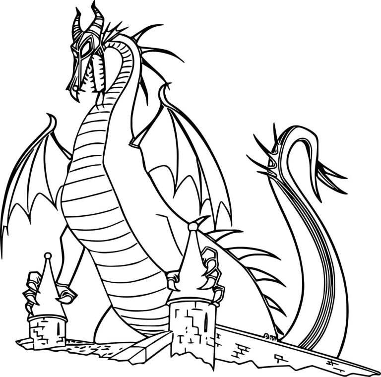 Online Coloring Pages Of Dragons