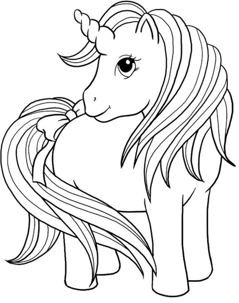 Cute Unicorn Coloring Pages For Toddlers