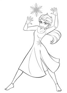 New Frozen 2 coloring pages with Elsa
