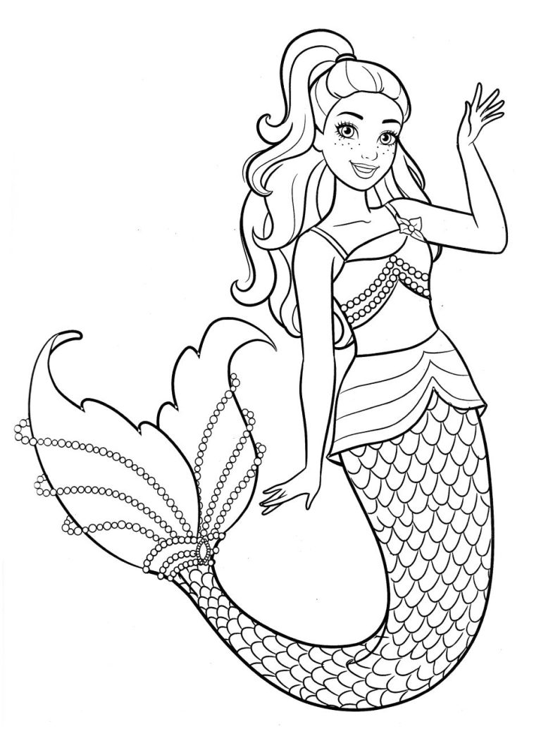 Colouring Pages Mermaids