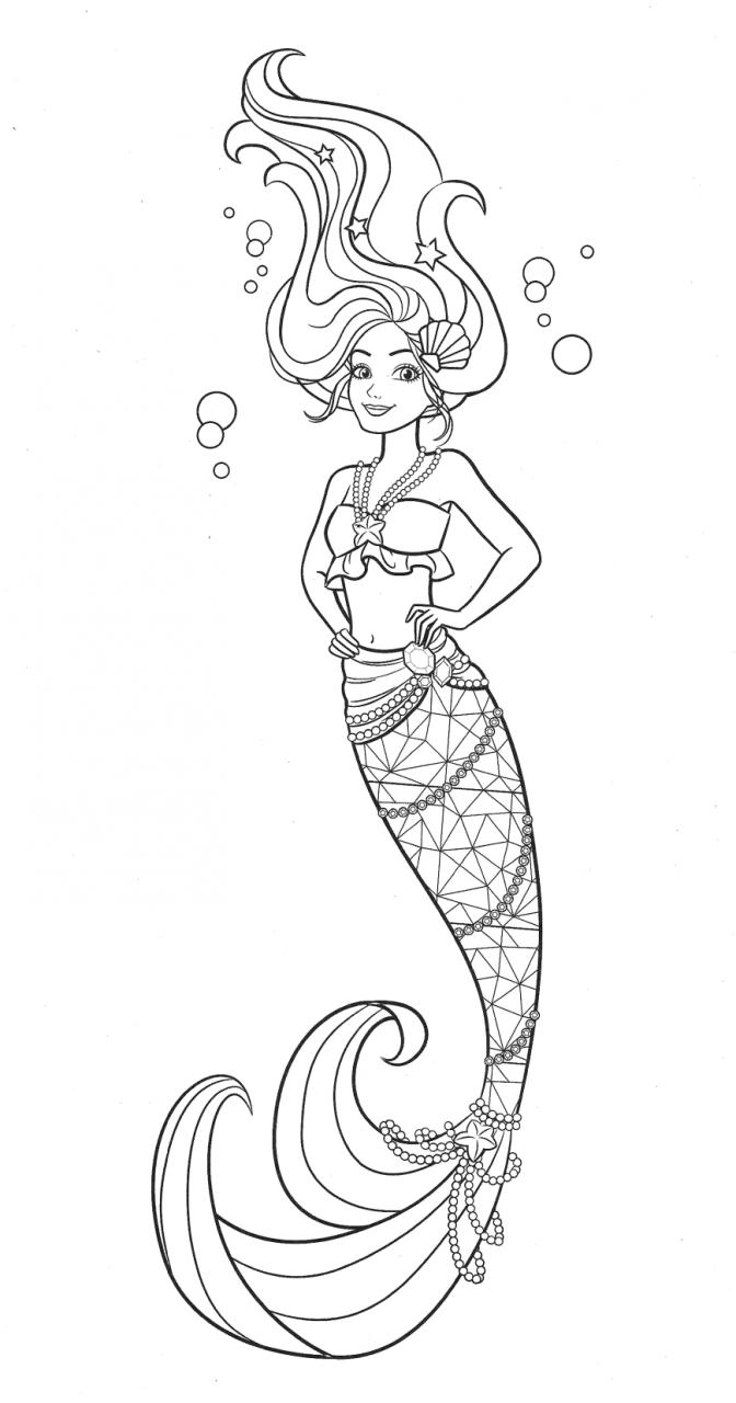 Colouring Pages Of Mermaids