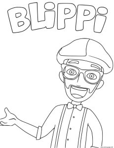 Blippi Educational Coloring Pages Printable