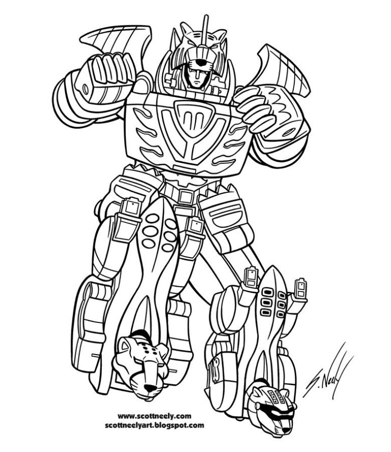 Power Rangers Coloring Pages Zords