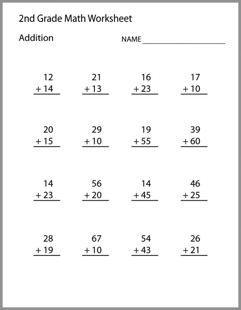 Math Addition Problems 2nd Grade