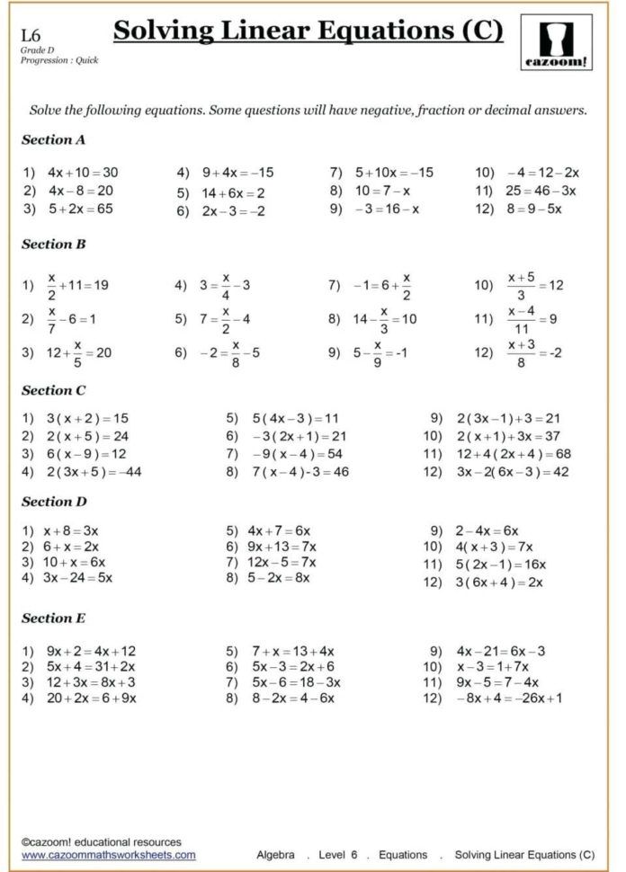 9th Grade Polynomials Worksheet