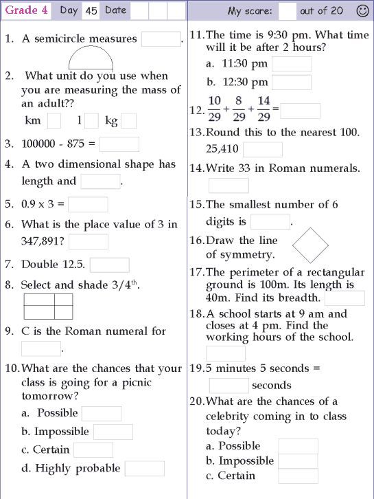 Multiplication Worksheets Mental Maths For Class 4 Multiplication