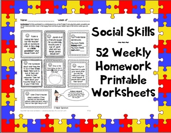 Social Skills Worksheets For Kids With Autism