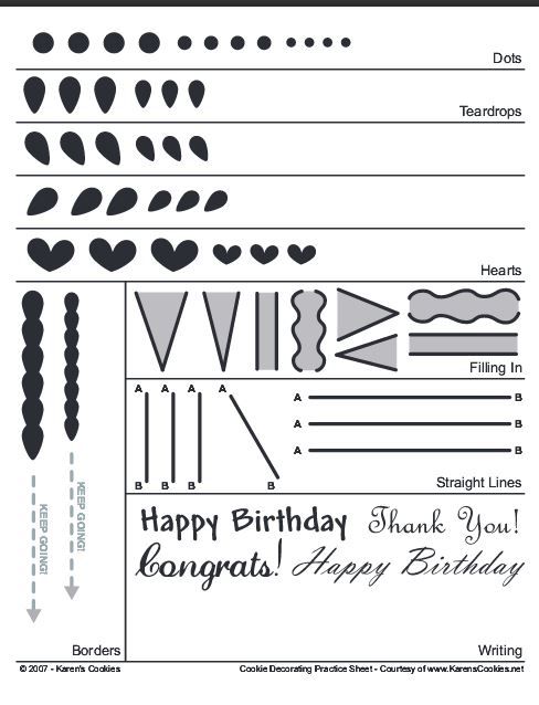 Printable Cake Writing Practice Sheets