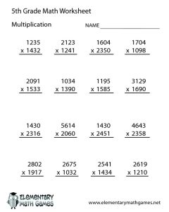 Worksheets For Easter 5Th Grade Math Teaching / Easter Multiplication