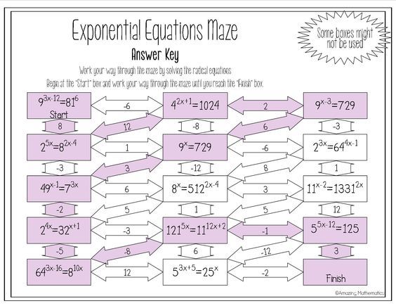 Solving Exponential Equations Worksheet With Answers Pdf