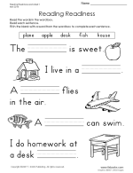 Free Printable First Grade English Worksheets