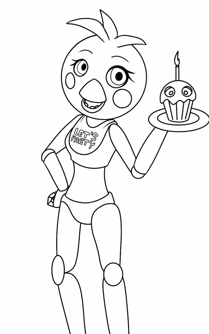 Five Nights At Freddy's Coloring Pages Chica