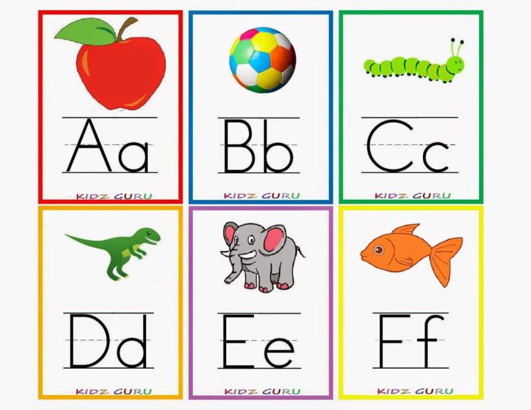 Printable Alphabet Flash Cards To Color