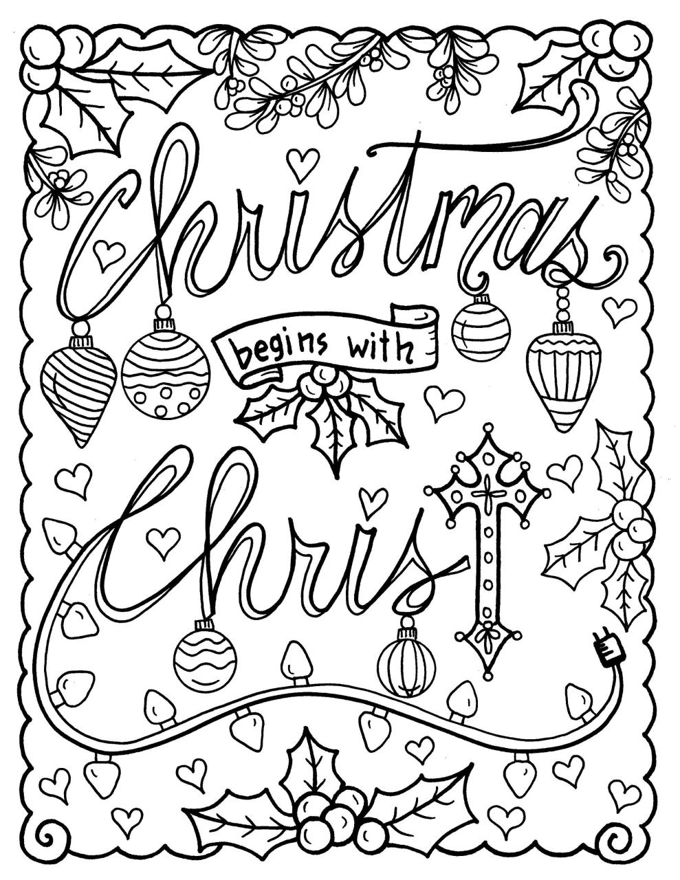 Free Christmas Coloring Pages Christian
