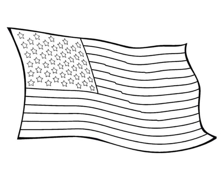 American Flag Coloring Page Online