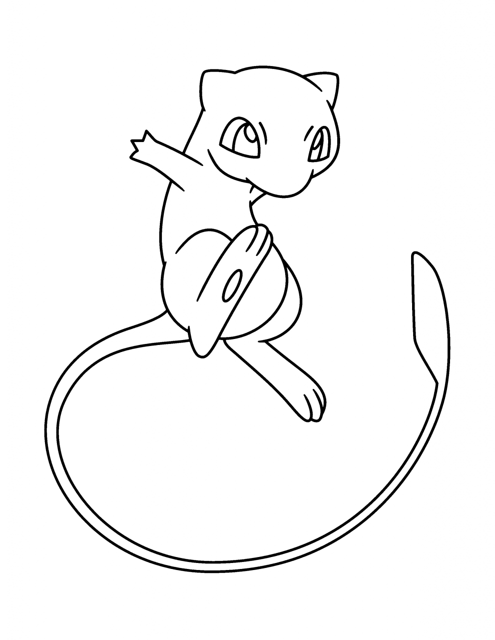 Coloring Pages Pokemon Mew