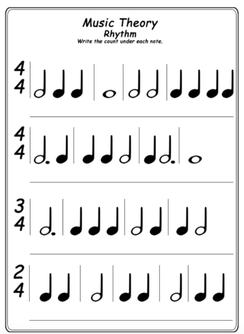 Music Theory Worksheets For Beginners Pdf