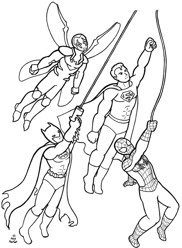 Superhero Coloring Pages Online