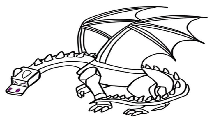 Minecraft Coloring Pages Ender Dragon