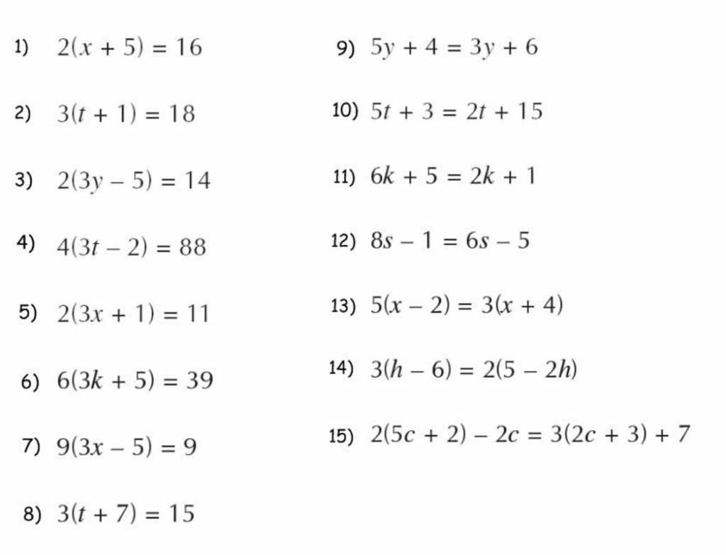Two Step Equations Worksheet 8th Grade