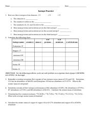 Phet Isotopes Worksheet Answer Key