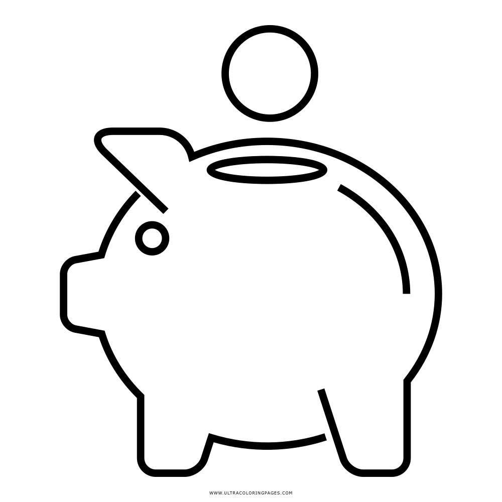 Piggy Bank Coloring Page Ultra Coloring Pages