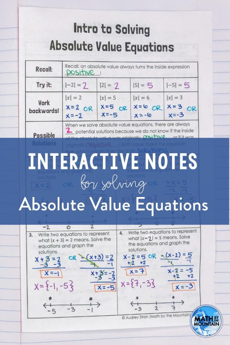 Graphing Absolute Value Inequalities Worksheet Answers