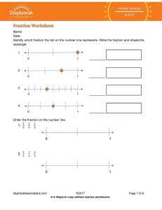 3rd Grade Math Understanding Fractions on a Number Line