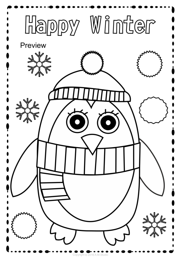 Snowflake Coloring Pages For Kindergarten