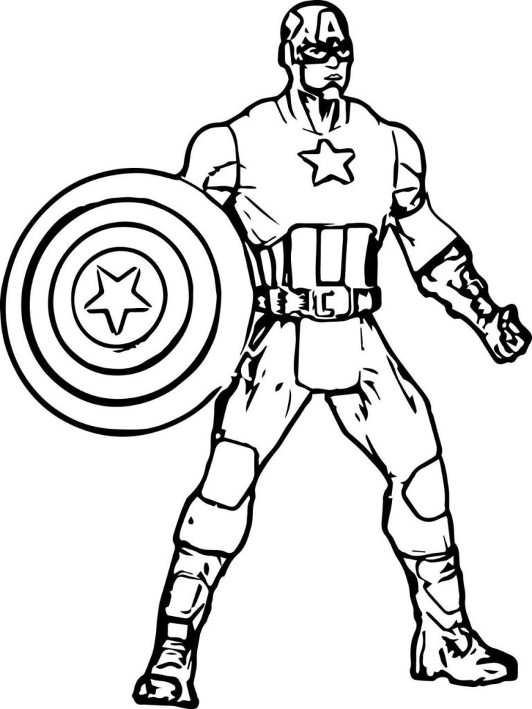 Captain America Coloring Pages Free