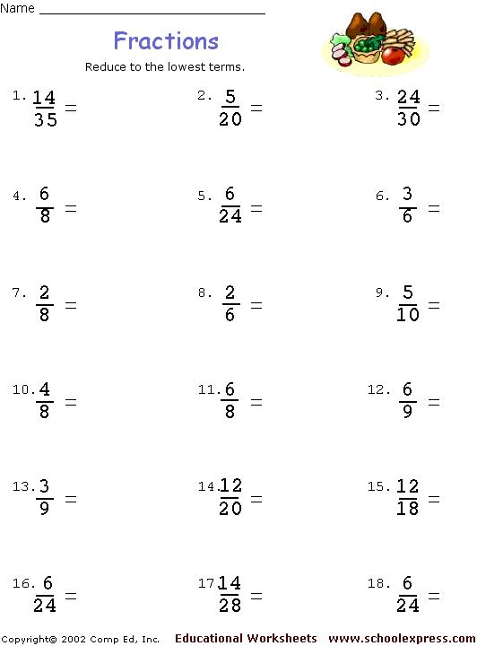 Simplifying Fractions Worksheet Pdf 6Th Grade