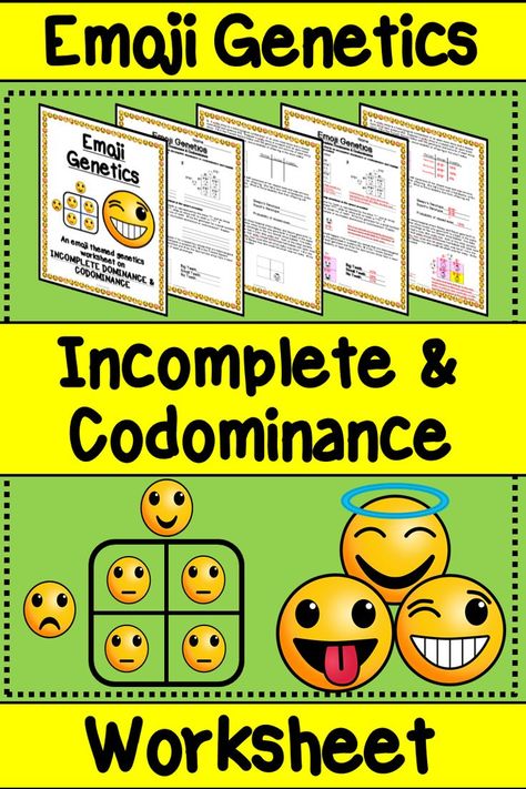 Emoji Genetics Pedigree Worksheet Answers Kidsworksheetfun