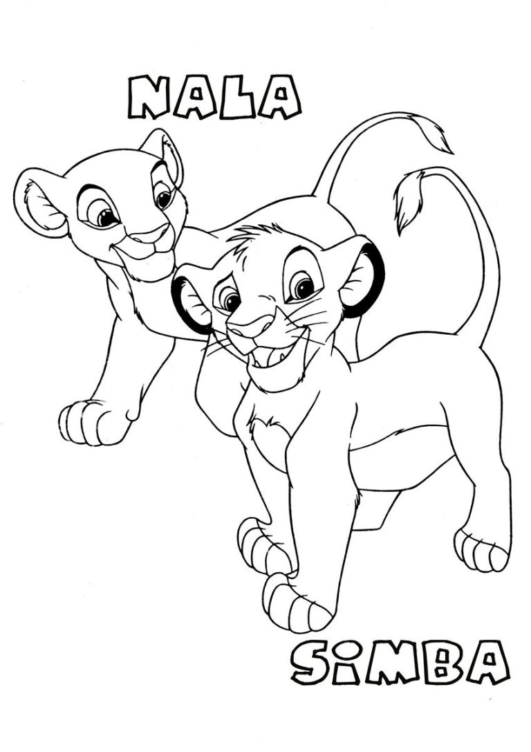 Lion King Coloring Pages Simba And Nala