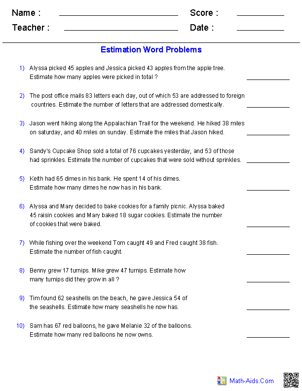 Grade 2 Division Word Problems Worksheets