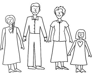 Joint Family, Simple Joint Family Coloring Pages Family coloring