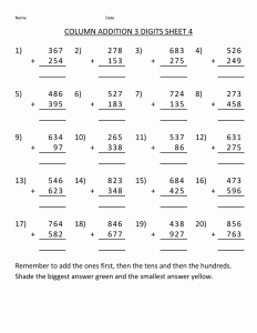 Worksheets for Grade 4 Math subtraction, Math addition worksheets