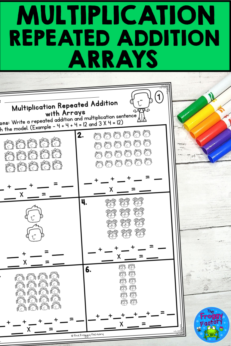 Repeated Addition Math Worksheets