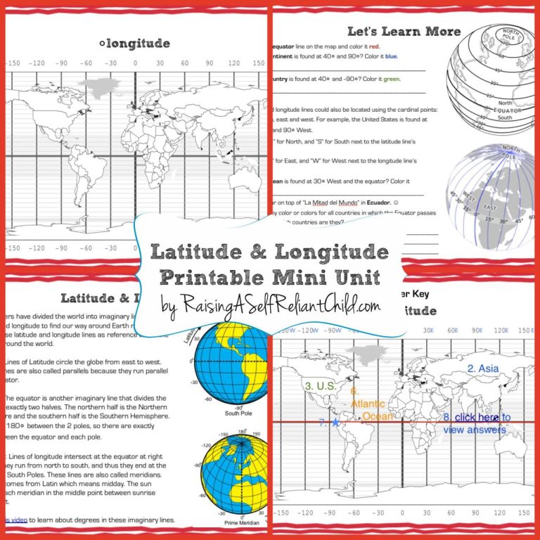 Free Worksheets For Latitude And Longitude Practice