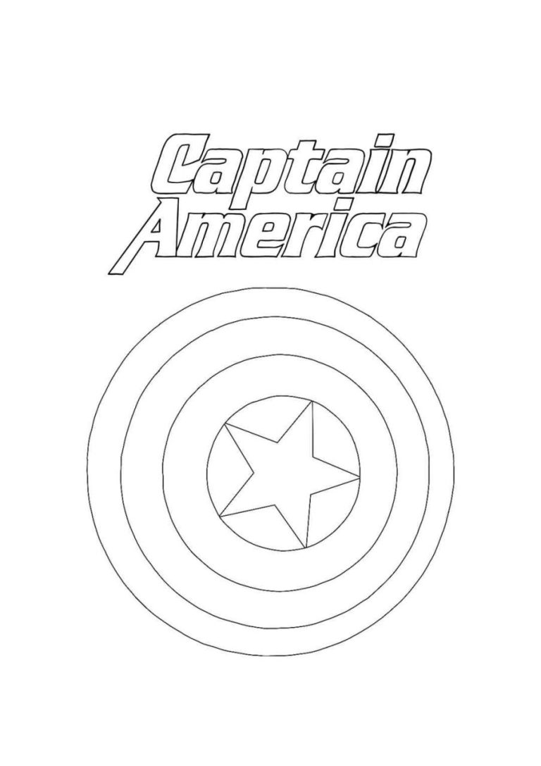 Captain America Coloring Pages Shield