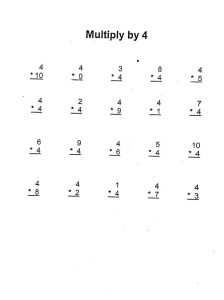 4 Times Table Worksheet Simple 4 times table, 4 times table worksheet