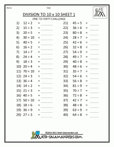 Math Worksheets 3rd Grade Multiplication 2 3 4 5 10 Times Tables 3 on