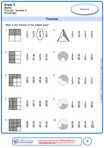 Equivalent Fractions Grade 5 Worksheet / Cross Worksheet Fractions In