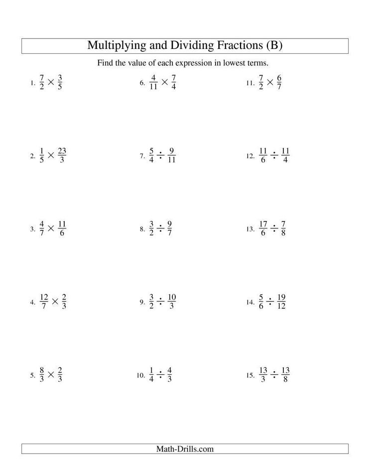 Solving Equations with Fractions Worksheet the Multiplying and Dividing