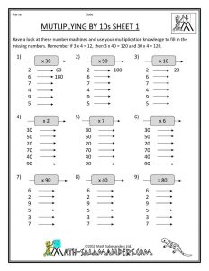 4 Worksheet Free Math Worksheets Fourth Grade 4 Mental Multiplication
