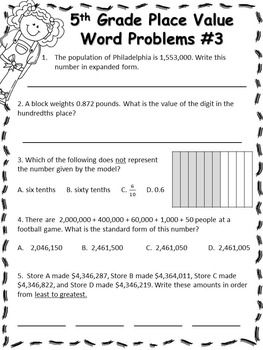 Place Value 5th Grade Worksheets Pdf