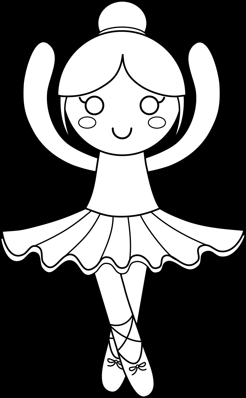 Cute Ballerina Coloring Page Dance coloring pages, Ballerina coloring