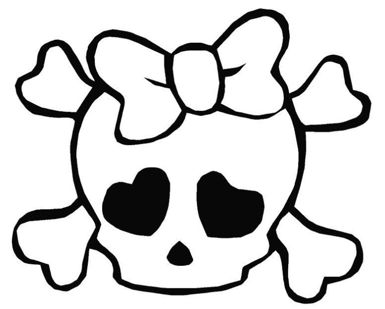 Skull Coloring Pages Easy