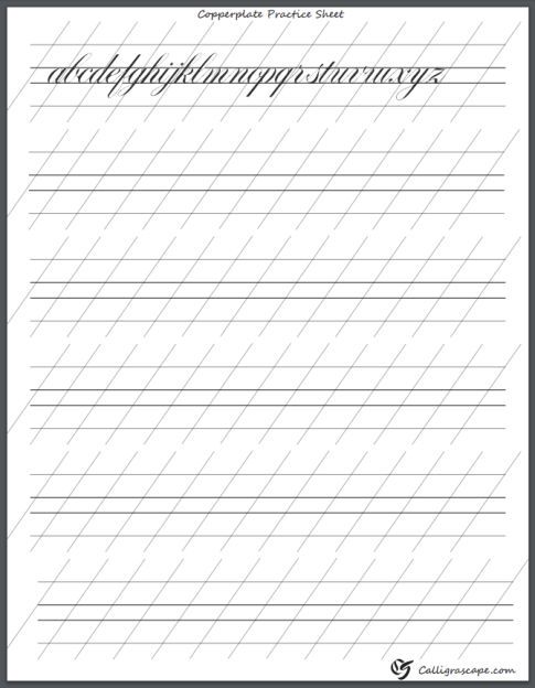 Blank Hand Lettering Printable Free Handwriting Worksheets