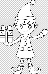 The Elf On The Shelf Santa Claus Christmas Elf Coloring Book PNG